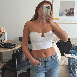 White Strapless Going Out Top – Susana Monaco